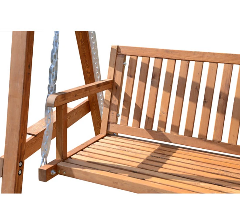 Homcom Balancoire de Jardin Deux Places Blanc 162 x 130 x 185 cm