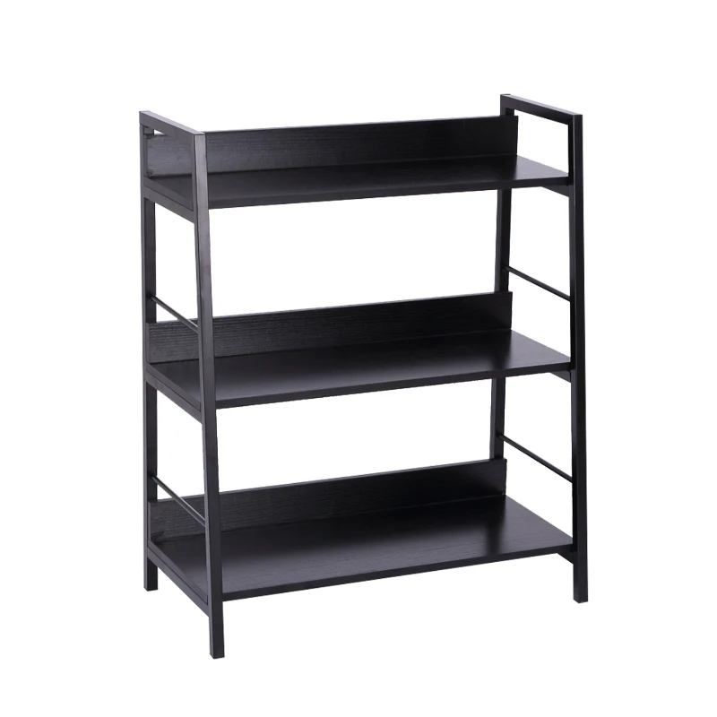 HOMCOM 3-Tiers Heavy Duty Bookcase-Black
