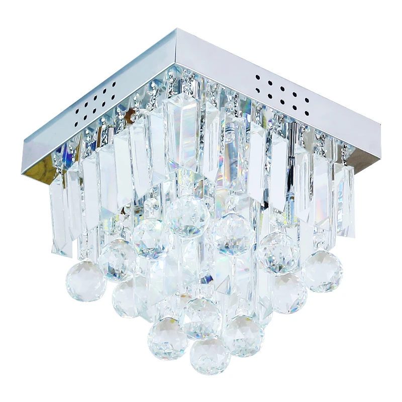 HOMCOM K9 Crystal 5 Light Ceiling Pendant Fixture