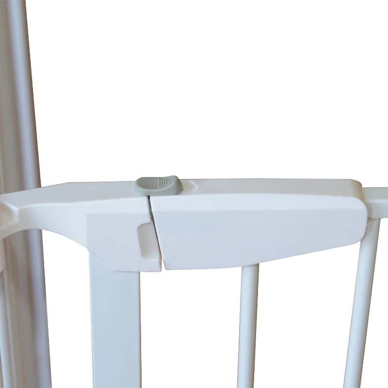 Pawhut 3 Panels Metal Freestanding Pets Safety Gate Barrier-White