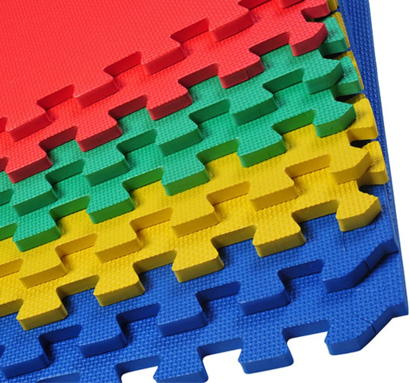 HOMCOM Interlocking Floor 8 Pcs EVA Mats Set-Multi Coloured