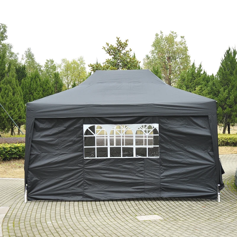 Outsunny Pop Up Gazebo Marquee, size(4.5m x3m)-Black