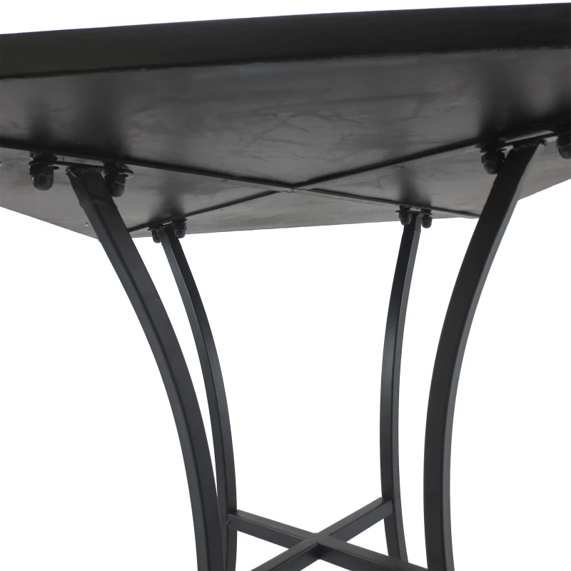 Outsunny 3 Pcs Metal and Mosaic Bistro Set-Orange/Black