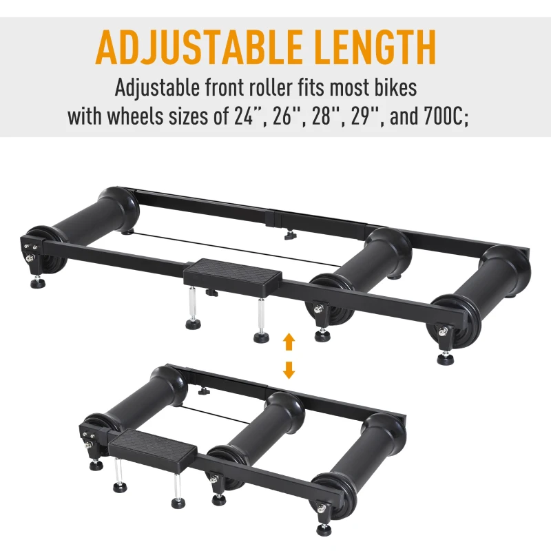 HOMCOM Folding Roller Bike Trainer-Black