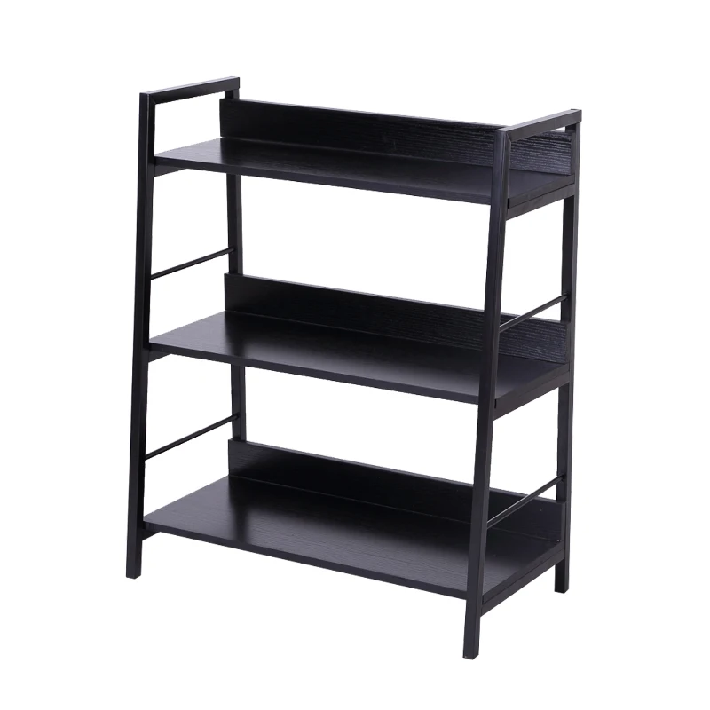 HOMCOM 3-Tiers Heavy Duty Bookcase-Black