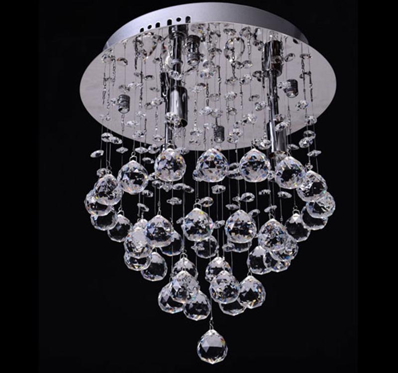 Crystal Chandelier Glass Droplets Ceiling Light Pendant Lamp