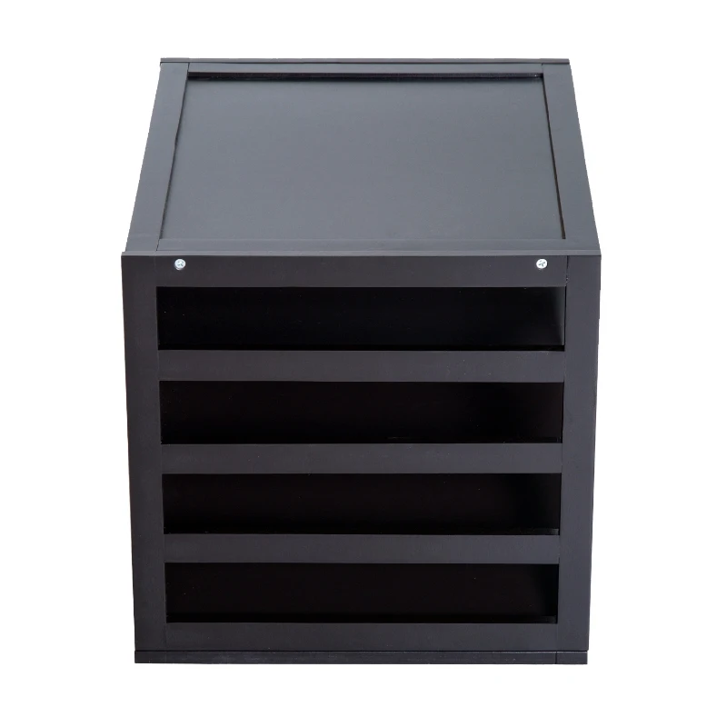 HOMCOM Wine Rack, 16 Bottles, Wood-Dark Brown