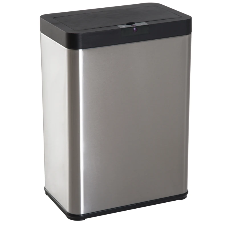 HOMCOM Sensor Bin, Stainless Steel, 52L