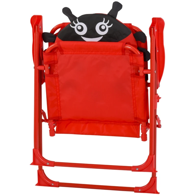 HOMCOM Steel Kids Picnic Table Set-Red