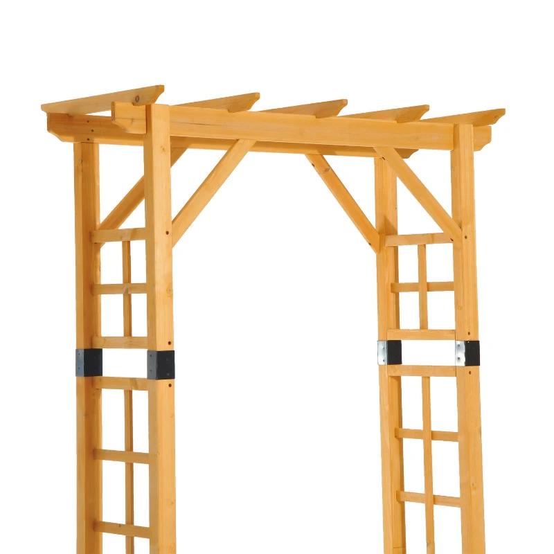 Outsunny Flower Plant Stand, 140Lx60Wx214.5H cm-Yellow/Black