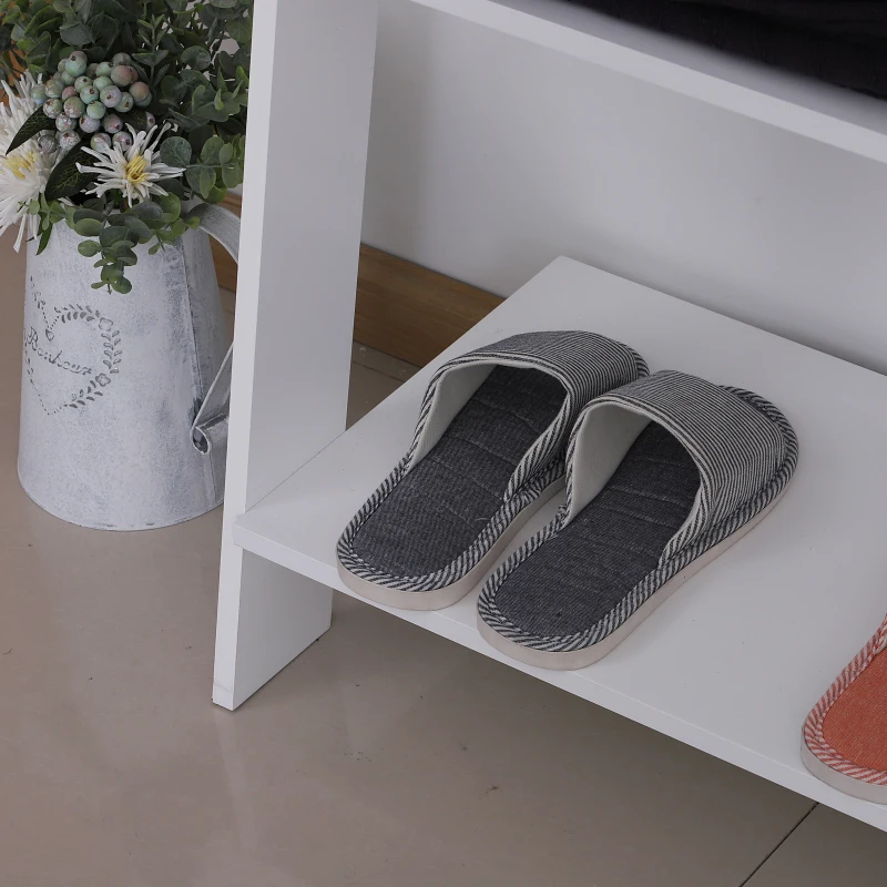 HOMCOM 3-Tier Ladder Clothes Rack W/4 Hooks-White