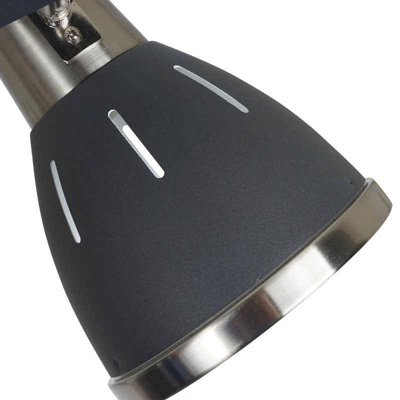 HOMCOM 3 Lights Adjustable Wall Lamp, Ф13x16Hx55L cm, Metal-Black