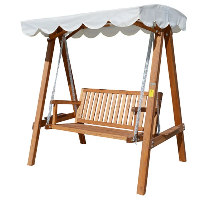 Homcom Balancoire de Jardin Deux Places Blanc 162 x 130 x 185 cm