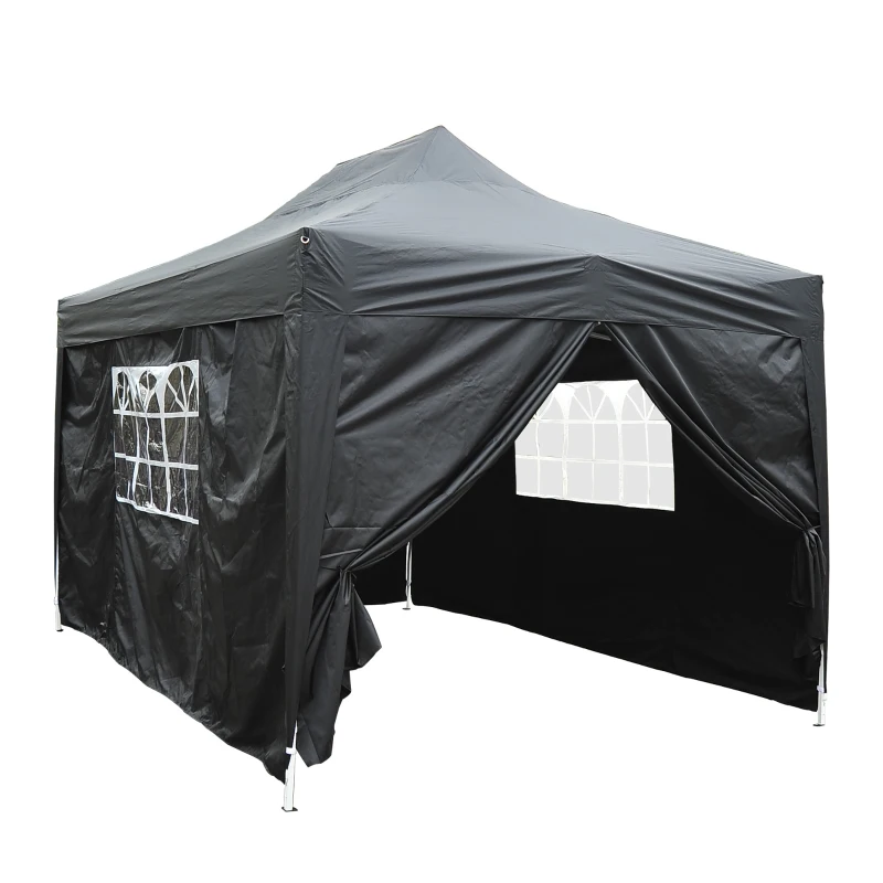 Outsunny Pop Up Gazebo Marquee, size(4.5m x3m)-Black