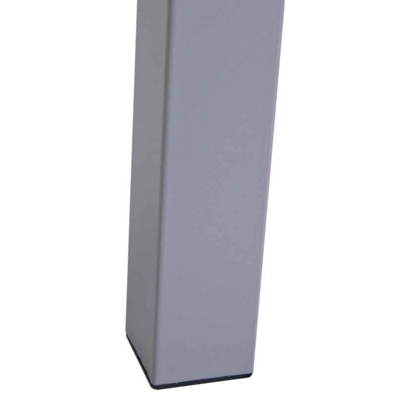 HOMCOM 5 Pcs Dining Set, MDF/Steel- Natural Wood/Grey Colour