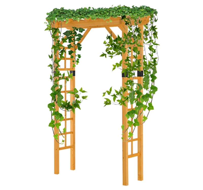 Outsunny Flower Plant Stand, 140Lx60Wx214.5H cm-Yellow/Black