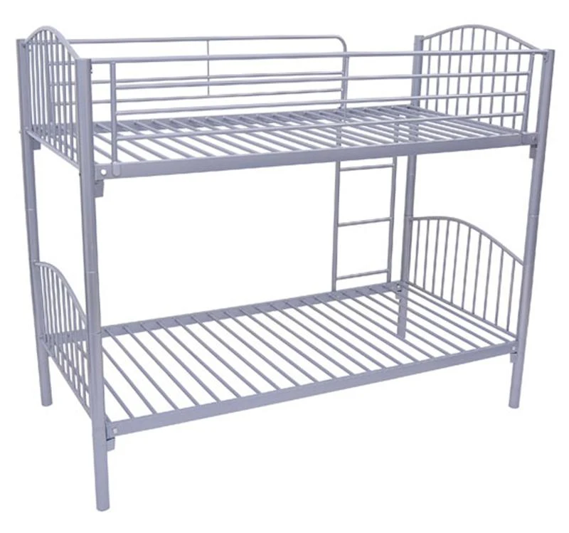HOMCOM Metal Frame Bunk Bed for Children-Silver