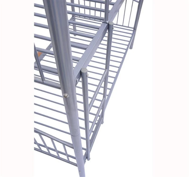 HOMCOM Metal Frame Bunk Bed for Children-Silver