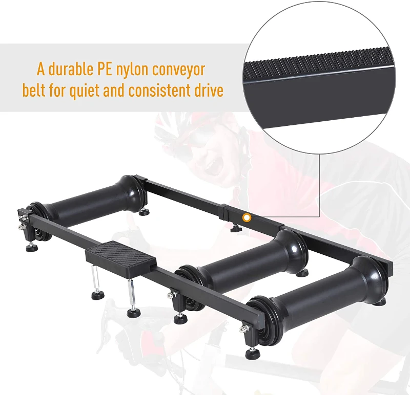 HOMCOM Folding Roller Bike Trainer-Black