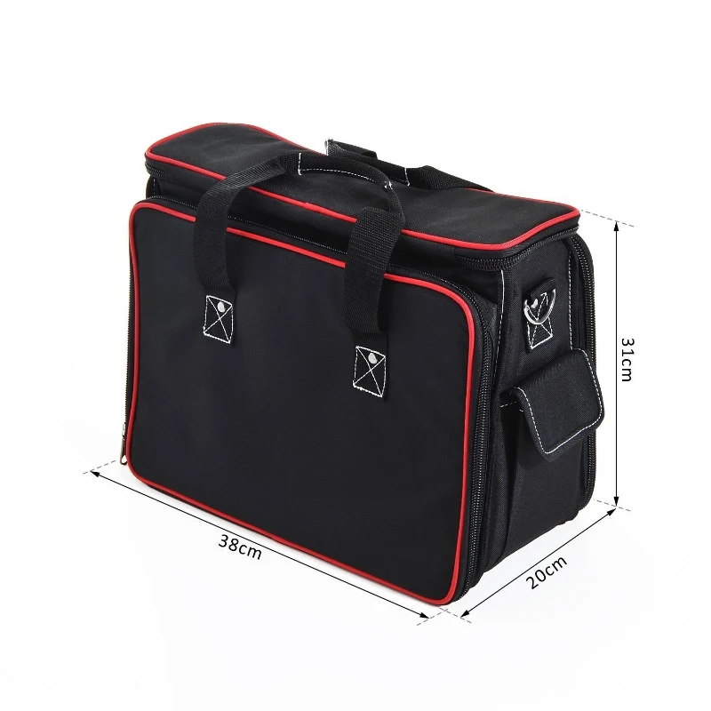 HOMCOM 600D Polyester Heavy Duty Tool Organiser Storage Bag Black
