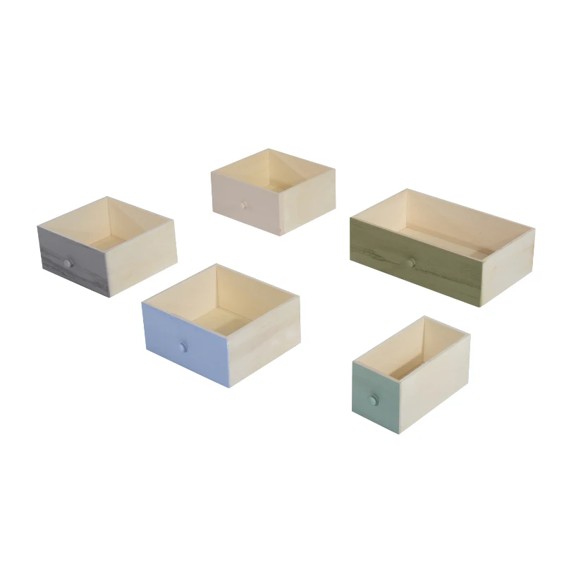 HOMCOM Wood Storage Cabinet Chest of Drawers Unit Wooden Multicolor Drawer Organiser Bedroom Furniture