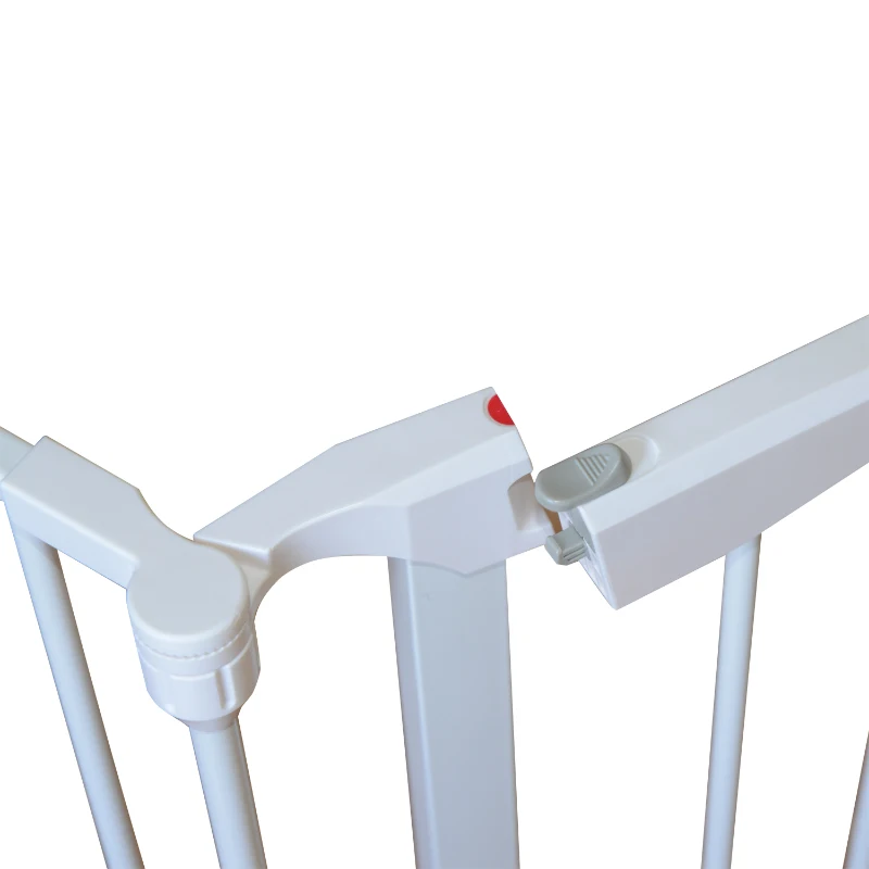 Pawhut 3 Panels Metal Freestanding Pets Safety Gate Barrier-White