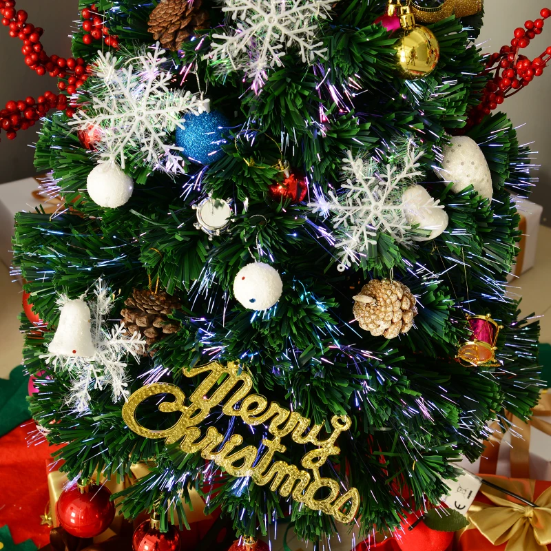 HOMCOM 3FT Artificial Christmas Tree Pre-Lit Optical Plastic Stand-Green