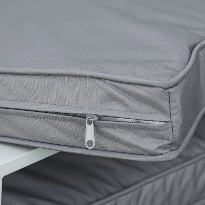 Outsunny 2 Piece Cushion Seat Cushion Back Pad for Rattan Furniture Indoor and Outdoor