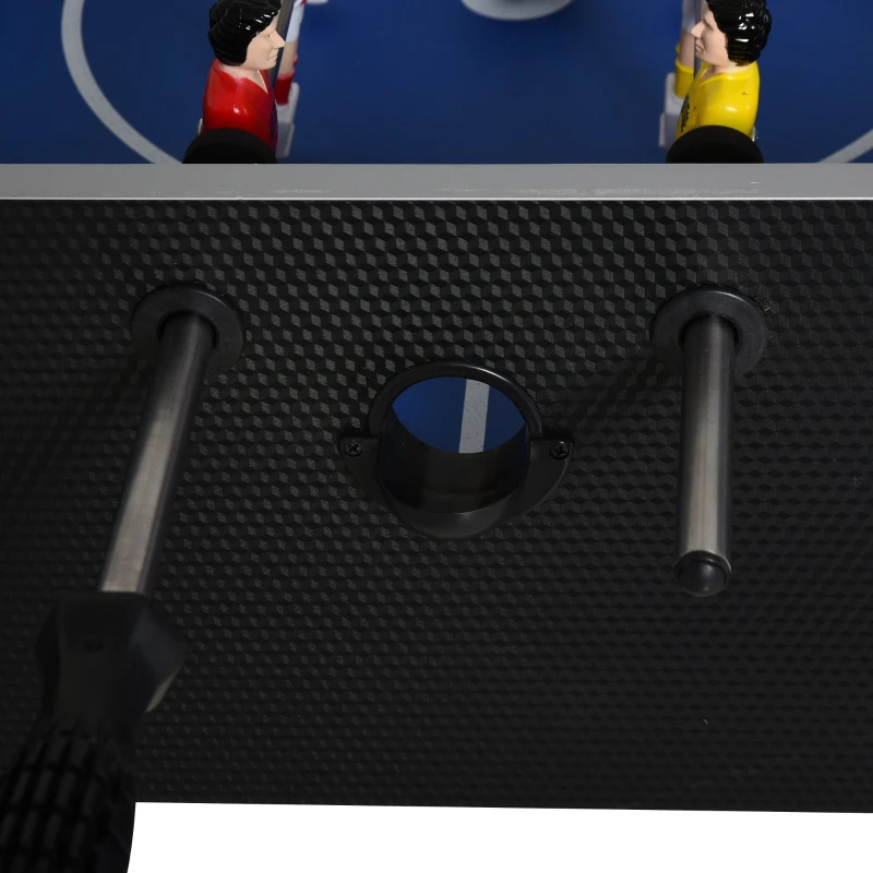 HOMCOM 4.8ft Foosball Table Football Game Table Trolley with Wheels for Indoor Outdoor Soccer Game Kids Family Play Sports Fun