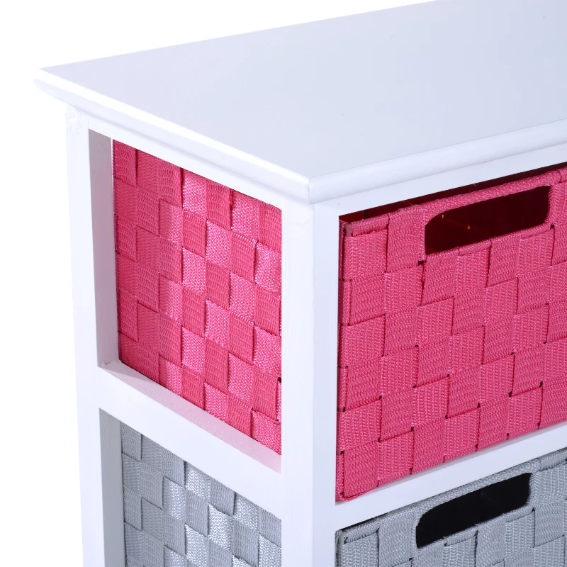 HOMCOM 6-Drawer Wood Storage Cabinet-Multicolour