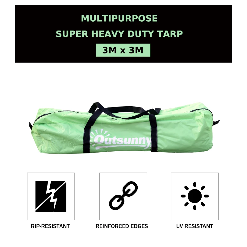 Outsunny Tent Shelter, 3x3 m-Green