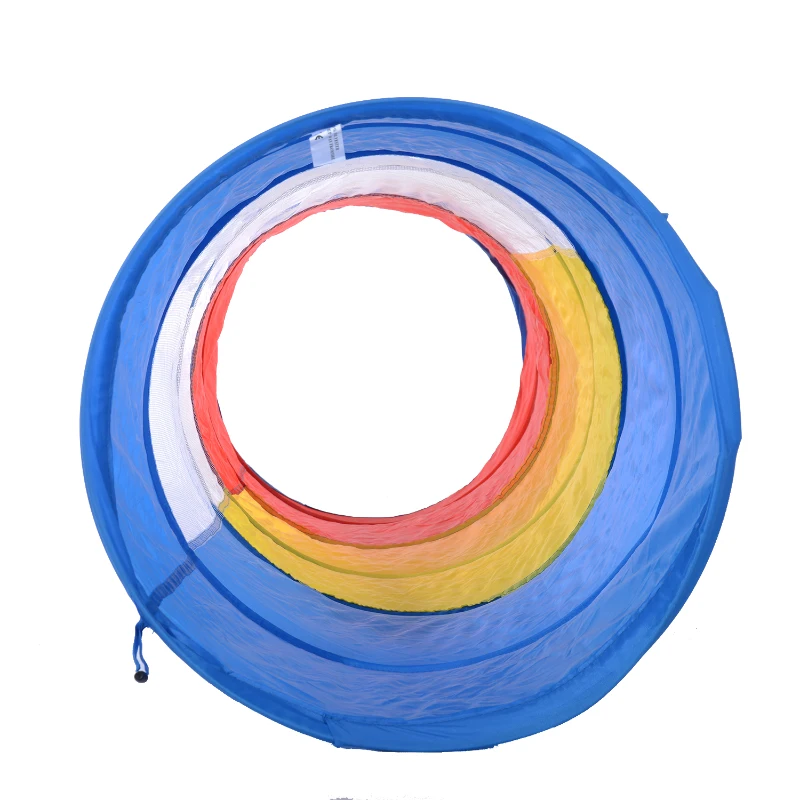 PawHut Exercise Cat Tunnel-Red/Blue/Yellow