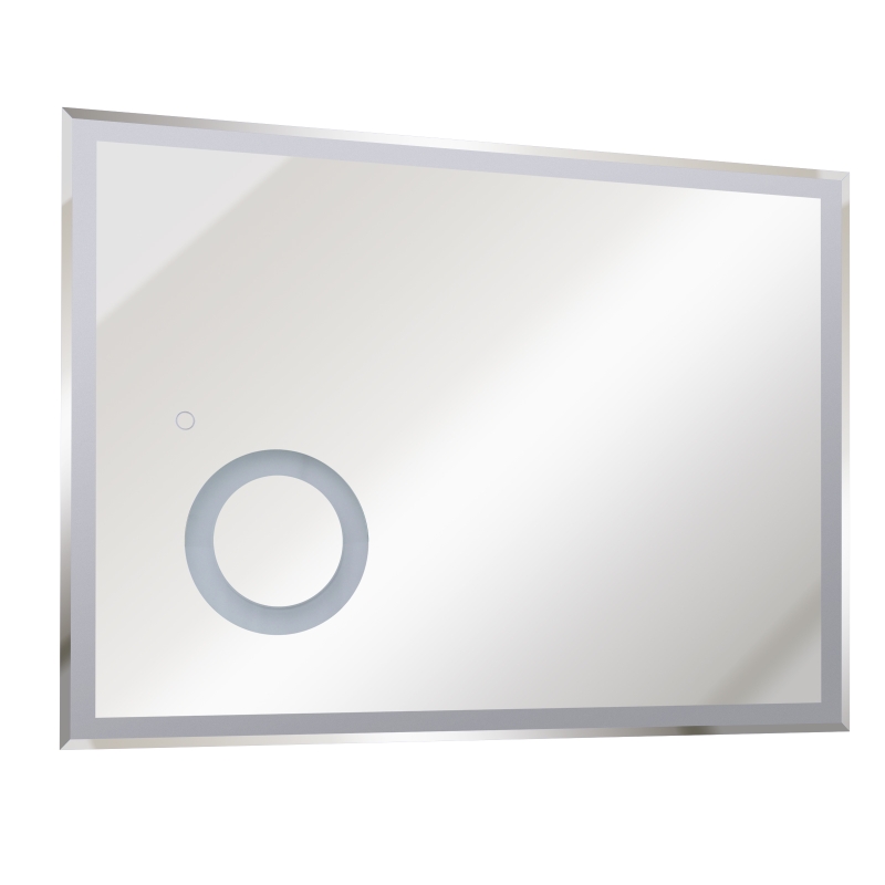 Kleankin 800x600 mm Illuminated LED Bathroom Mirror-Silver