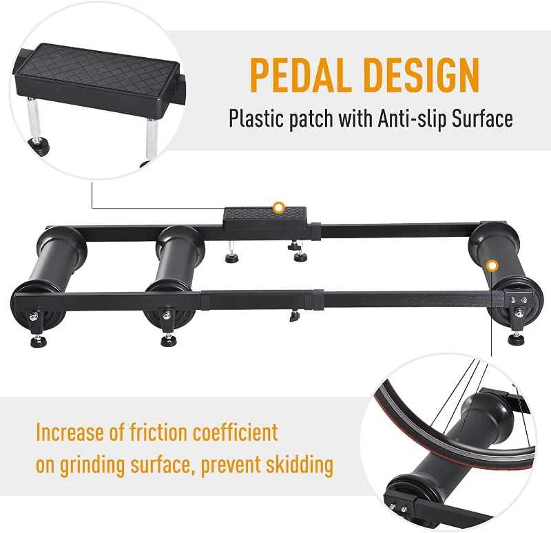 HOMCOM Folding Roller Bike Trainer-Black