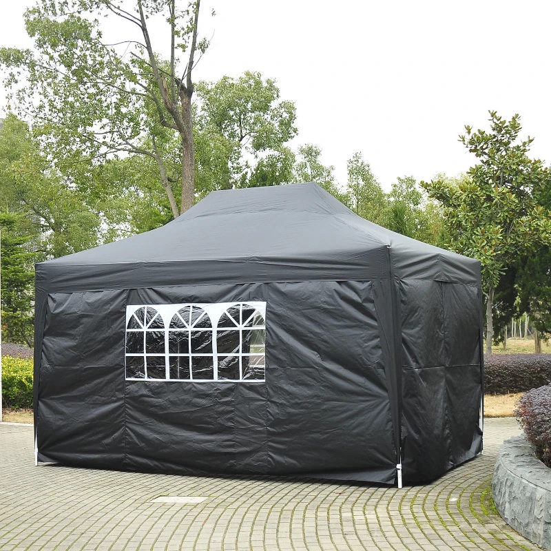 Outsunny Pop Up Gazebo Marquee, size(4.5m x3m)-Black