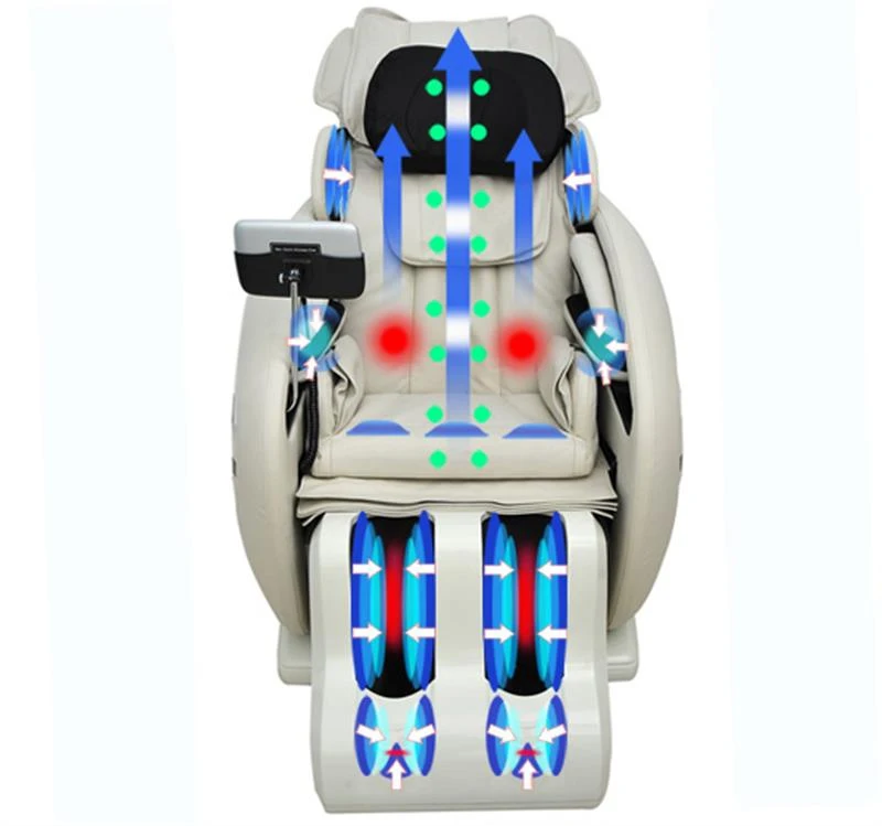 HOMCOM Electric Full Body Massage Chair Recliner, Zero Gravity-Cream