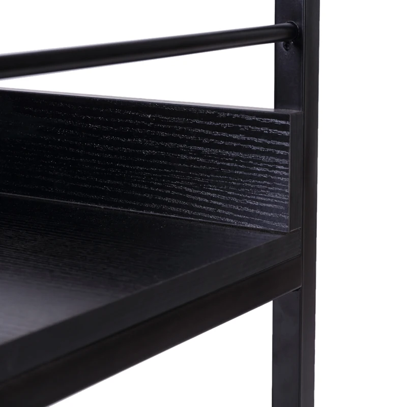 HOMCOM 3-Tiers Heavy Duty Bookcase-Black