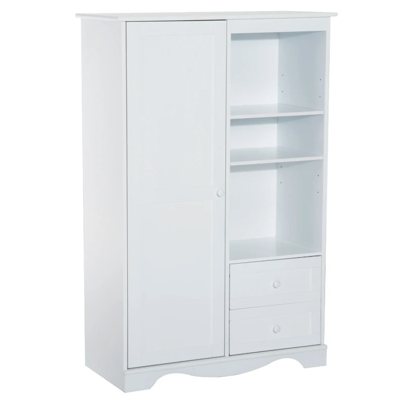 HOMCOM 88Wx40Dx134H cm Cabinet W/3 Drawers-White