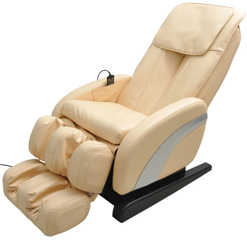 HOMCOM Reclining Full Body Massage Chair W/Heat-Cream