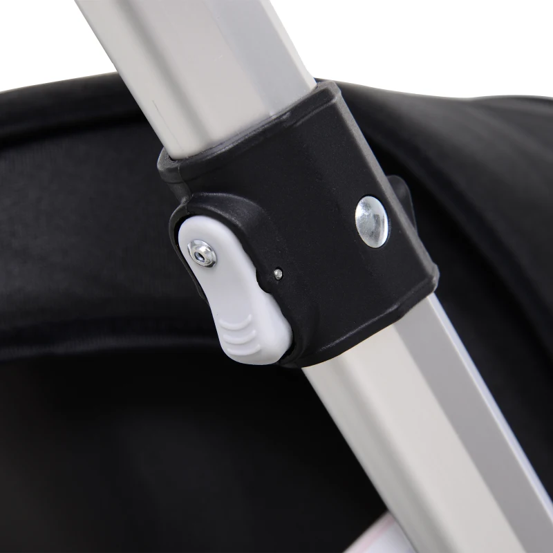 HOMCOM 3-in-1 Travel System Lightweight Versatile Stroller Easy Infant Car Seat Transfer Storage Basket Travel Stroller Grey