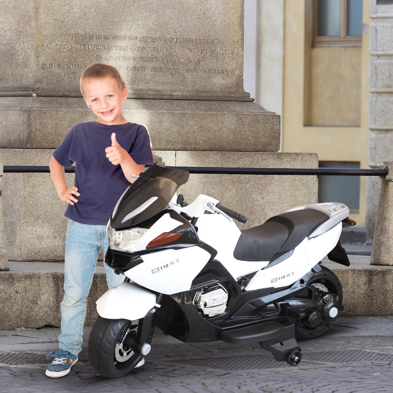 HOMCOM Children Electric Motorcycle-White