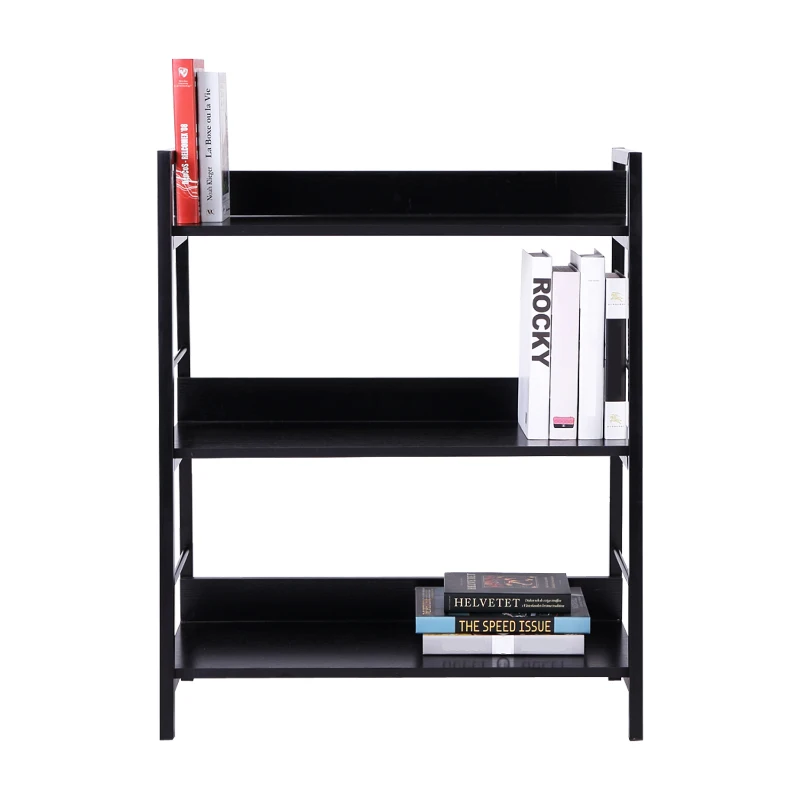 HOMCOM 3-Tiers Heavy Duty Bookcase-Black