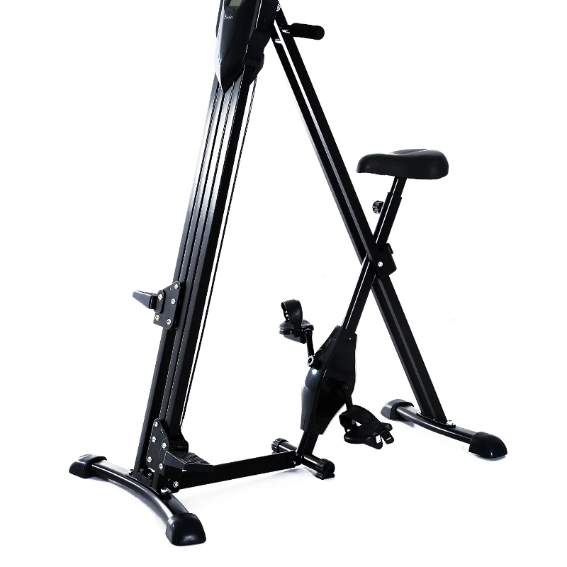 HOMCOM Vertical Climbing Machine W/ Monitor-Black