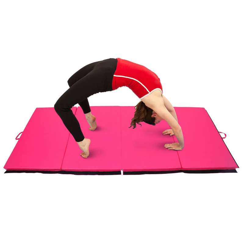 HOMCOM Gym Exercise Mat 305x120x5 cm-Pink