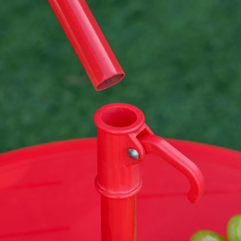 HOMCOM Steel Kids Picnic Table Set-Red