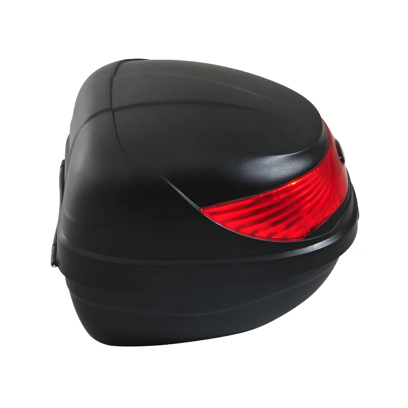 HOMCOM 35 L Motorcycle Luggage Case W/Reflectors-Black/Red