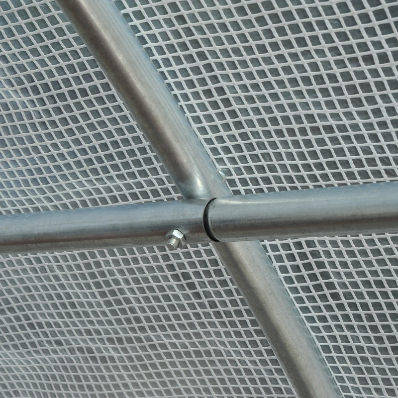 Outsunny Serre de Jardin à 8 fenêtres Blanc 304 x 83 x 28 cm