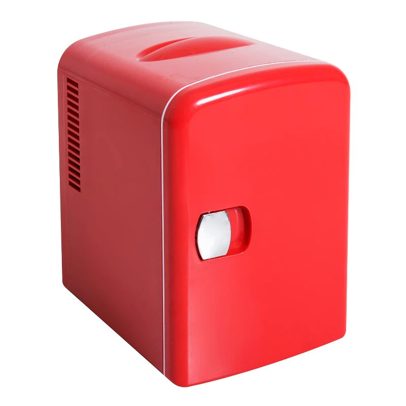 HOMCOM Electric Mini Fridge, 4L-Red