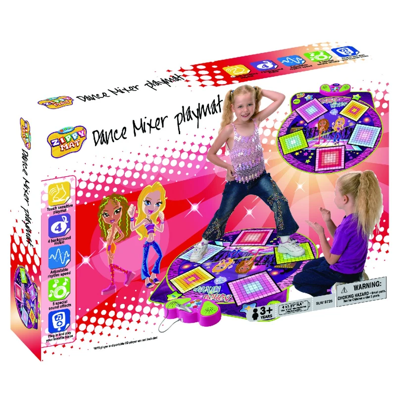 HOMCOM Battery Powered Plastic Musical Light-Up Dance Mat