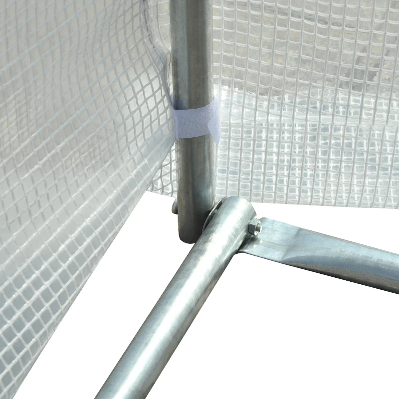 Outsunny Serre de Jardin à 8 fenêtres Blanc 304 x 83 x 28 cm